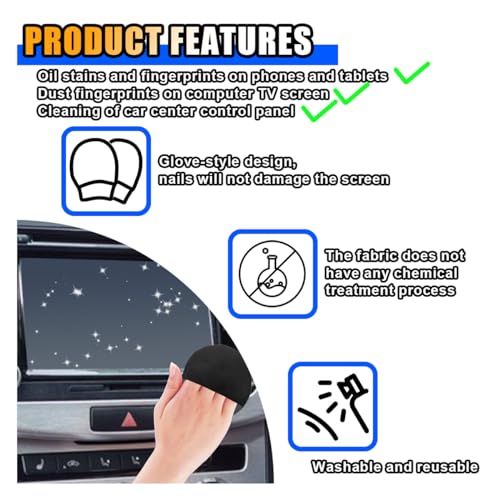 KITUREK Round Car Touch Screen Cleaner Cloth, Microfiber Cleaning Pad - style: Round