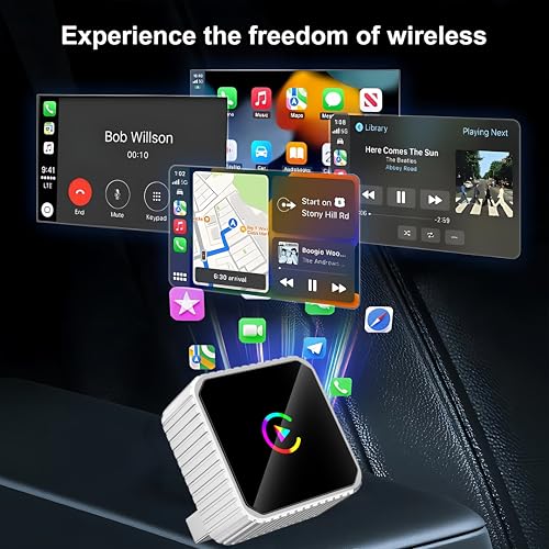 2026 Wireless CarPlay & Android Auto Adapter, 2-in-1 5GHz WiFi Plug & Play Aluminum Dongle for OEM Wired Cars (2016+), Mini Adapter for iPhone iOS 10+ & Android 11+, USB/Type-C
