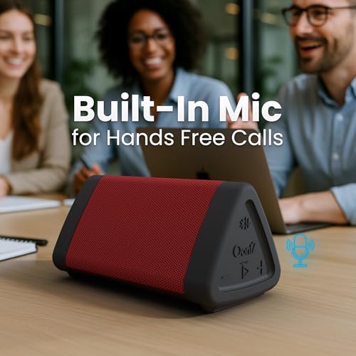 OontZ Angle 3 Gen 4 Portable Bluetooth Speaker, 12W, 24-Hour Playtime, Red - color: Red