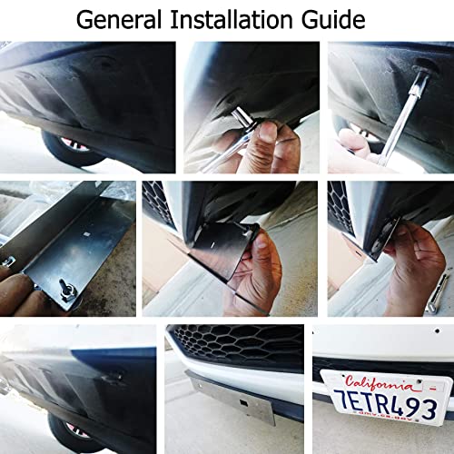 iJDMTOY License Plate Relocator Bracket for Ford 2013-2014 Mustang