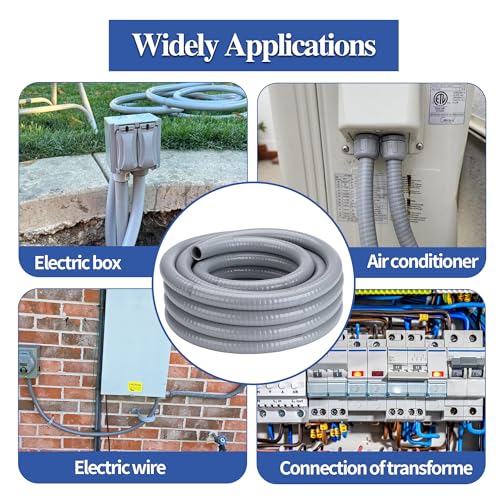 1-1/4 Inch 25 FT Liquid-Tight Conduit and Connector Kit - style: 1-1/4 inch-25FT