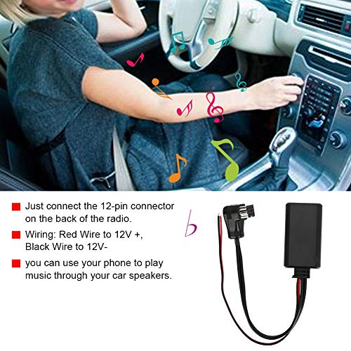 Akozon Car Bluetooth Adapter, Bluetooth AUX Adapter Car for Audio Stereo Module for IP-Bus