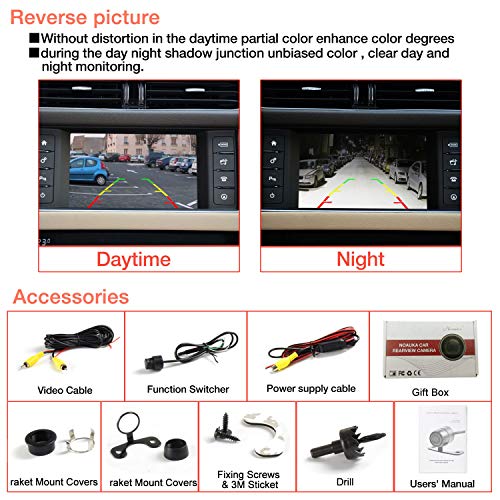 HD Universal Backup Camera, 480p CMOS, 2 Installation Options, Waterproof, 12V, Car Monitor Compatible