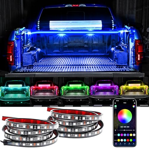 2PCS 60 Inch RGB Truck Bed Light Strip Kit with App Control
