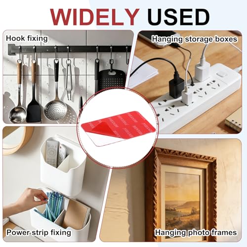 20 Pcs Double Sided Adhesive Pads, 1.18 x 1.18 Inch Dash Cam Sticky Pads Self-Adhesive Square Mounting Foam Tape Waterproof & Heat Resistant for Car Walls Picture Home Decor, Red - size: 1.18 x 1.18 Inch