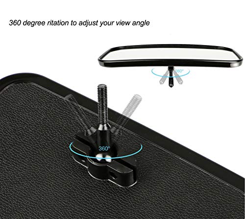iJDMTOY Universal Fit 1 to 2 inch Round Roll Bar Clamp Mount Convex Inside Center Rearview Mirror For Polaris Yamaha Honda Can-Am Arctic Cat Kawasaki CFMOTO ATV UTV