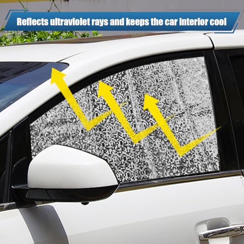 4PCS Magnetic Car Side Window Sun Shades, UV & Privacy Protection Curtains, Universal Window Covers for Sleeping, Breastfeeding, Camping, Travel, Changing Clothes (Black)