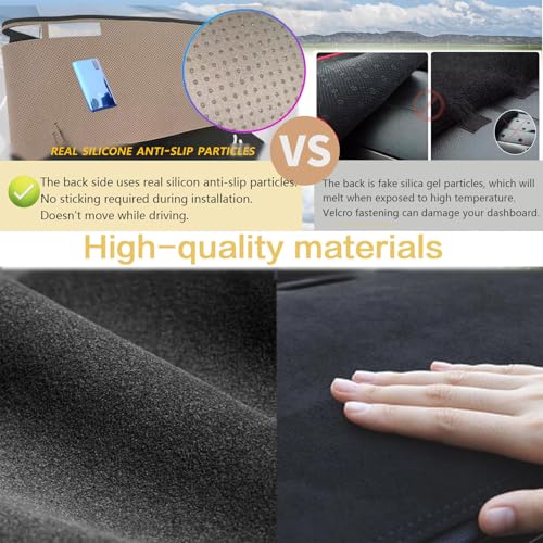 Dashboard Cover Suitable for Toyota RAV4 2006 2007 2008 2009 2010 2011 2012 Car Dashboard Cover Sun Visor Mat Non-Slip Polyester Dashboard Accessories (Black) - size: 2006-2012 For Toyota RAV4