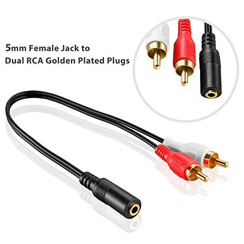 OBVIS 3.5mm to RCA Stereo Audio Cable Adapter