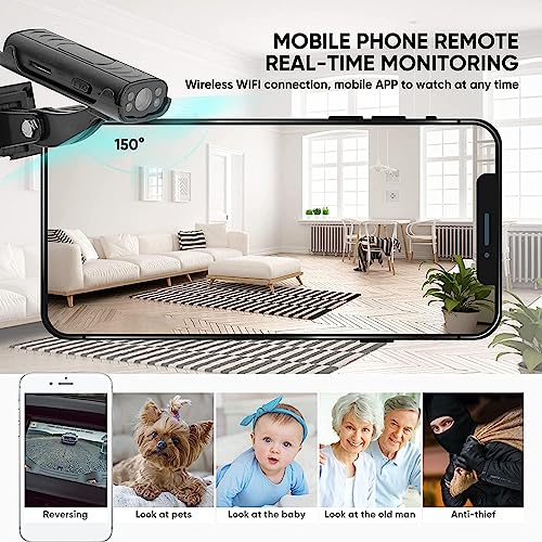 ASHATA Reverse Hitch Camera, 1080P Backup Camera with Magnetic and Adhesive Base, Motion Voice Detection, for RV Truck Trailer