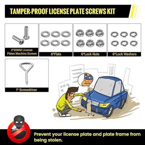 Oyviny Trailer License Plate Bracket Holder Frame Kit for Boat ATV UTV RVs Trucks Utility Trailer, Universal Stainless Steel Car Tag Frame Trailer Light Bracket with Mounting Hardwares