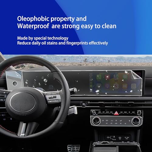 2025-2026 for Hyundai Tucson 【1-Pc Design】 Matte Screen Protector & AC Film - size: Tucson 12.3inch