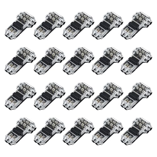20 Pcs T-Tap Wire Connectors, 3-Way 2-Pin, 16-20 AWG - color: 2 PIN