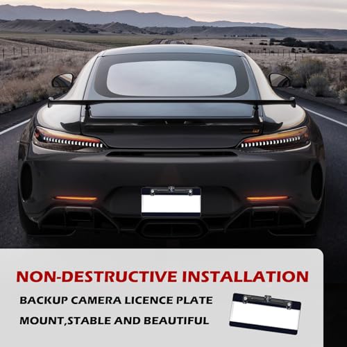 Backup Camera License Plate Mount No-Drill,Back up Camera License Plate Mount Kit Includes Screws,Screwdriver,Spacers,US Standard Licenses Plates Cameras Mounts Car Accessories