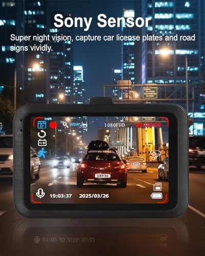 1080P Front and Rear Dash Cam, 3-in IPS Car Cam W/32GB Card - size: A16 Dash Cam Front and Rear
