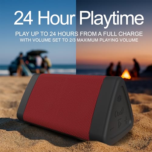 OontZ Angle 3 Gen 4 Portable Bluetooth Speaker, 12W, 24-Hour Playtime, Red - color: Red