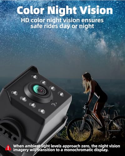 Fitense Bike Camera 360° Rotatable 5" 1080P 10000mAh Rear View Monitor - size: 5'' HD/10000mAh