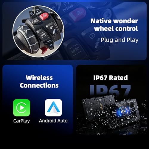 5" Wireless CarPlay Android Auto Navi, for BMW WonderWheel Screen