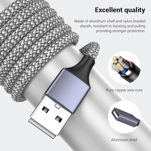 USB Splitter 2 in 1 Out, A Male to 2 Female Extension Cable - color: Grey, size: 3.3FT