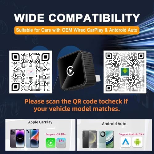2026 Wireless CarPlay & Android Auto Adapter for iPhone & Android, 2-in-1 Mini Metal Dongle, Plug & Play Auto-Connect, Zero Latency Wireless Car Adapter for OEM Wired Radios (Slive) - color: Slive