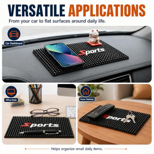 Car Dashboard Anti-Slip Mat Cell Phone Holder, Car Dash Sticky Mat