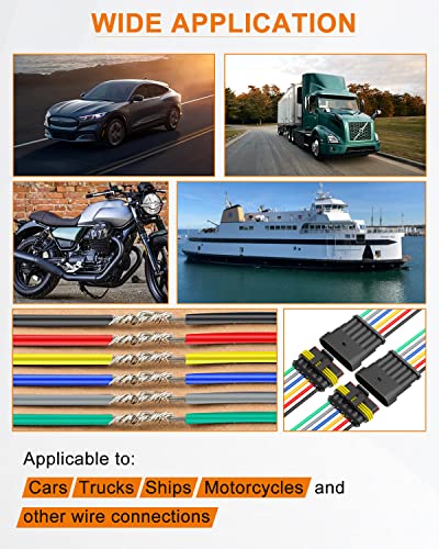 NAOEVO 5 Pin Connector Waterproof, 16 AWG 5 Wire Connectors, 6 Kits - size: 5 Pin