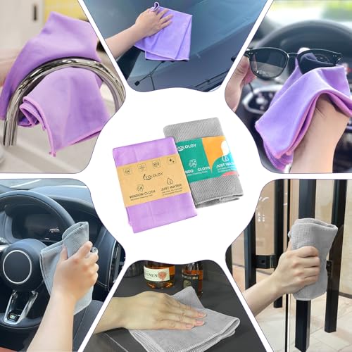 Norwεx - Basic Package - Microfiber - Window Cloth. Just water - without leaving streaks. For Household Enviro Dusting Cleaning Homes, Cars, Bars, Offices. Window Cloth makes cleaning a breeze. Purple - color: Window Cloth (Purple)