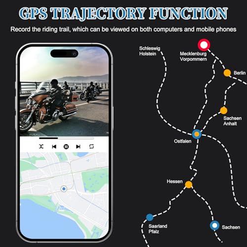 OBEST Motorcycle Camera Dash Cam MT83A 1080P+1080P Dual AHD Front Rear,Bike Dashcam with 3'' IPS Screen,GC2083 Sensor Parking Mode Waterproof Loop Recording Bike Cycle Driving Recorder