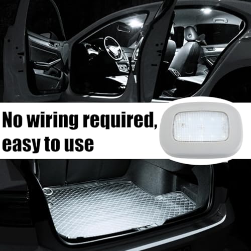 Car Interior Dome Lamp, Magnetic USB Vehicle Ceiling Roof Reading Light, Rechargeable Wireless Automotive Inside Lighting Accessories, Universal for SUV Trailer Camper (Gray) - color: Gray