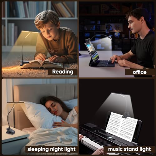 Music Stand Light Clip On: Rechargeable Type-C Touch Folding Piano Lights