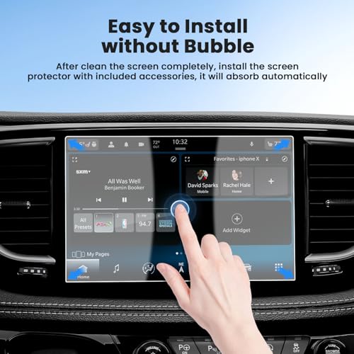 Canvcle 2PCS Screen Protector for 2021-2025 2026 Jeep Grand Cherokee L/Dodge Durango/Chrysler Pacifica, 10.1 Inch Touch Screen Protector Cover Tempered Glass Navigation Display Protective Film - size: 2021-Present Grand Cherokee L/Durango/Pacifica