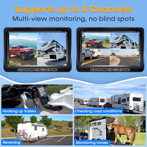 1080P Wireless Backup Camera Magnetic: 1-Min No Wiring Easy Setup & Remove