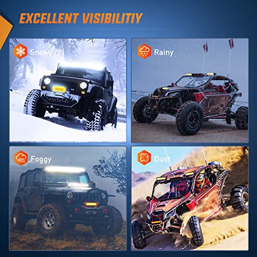 Nilight LED Light Bar Amber 2Pcs 7 Inch 30W Spot 3000LM Super Slim 3D Driving Fog Off Road Work Lights Pods for Trucks Pickup SUV ATV UTV Boat 4x4 Van Camper- 2 Style Mounting - color: Amber 30W Spot 3000LM