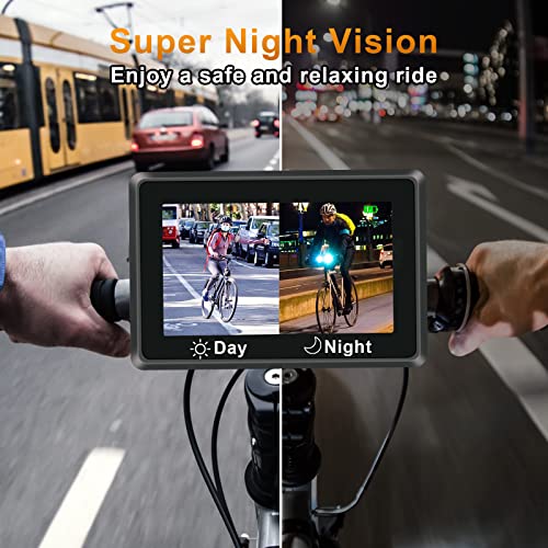 Ebike Rear View Camera with Night Vision & 110° Wide Angle