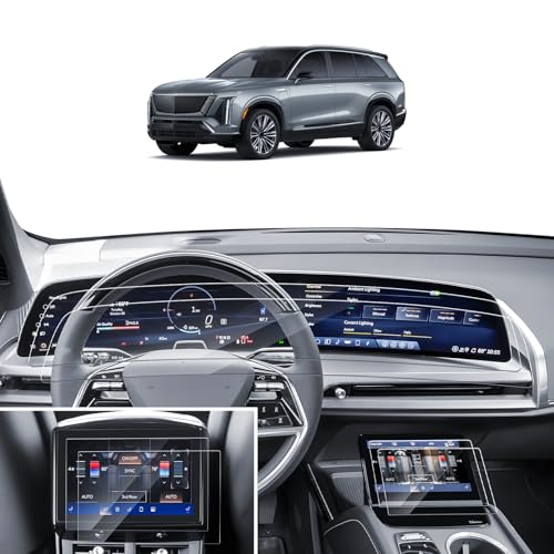 SKTU 6PCS for 2026 2027 Cadillac Vistiq Screen Protector for 2026+ Cadillac Vistiq (Luxury/Premium Luxury/Sport/Platinum) 33-Inch Navigation & Central AC & Rear AC Screen Cadillac Vistiq 2026 2027 Accessories Nano Screen Protective Film [Ultra HD, Anti-Gl