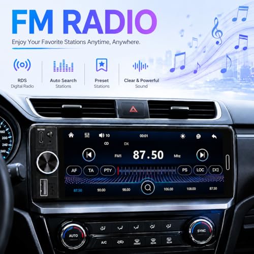6.5" Wireless CarPlay Single Din Car Stereo,Touchscreen Car Radio