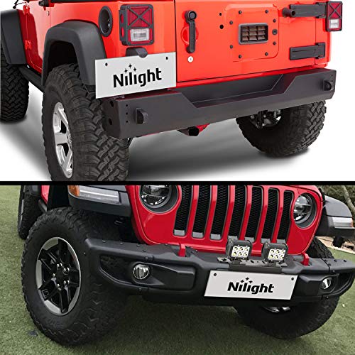 Nilight 90044B Universal License Heavy Duty Steel Front Plate Mounting Bracket Holder for Off-Road LED Work Lamps Lighting Bars, 2 Years Warranty, Black - color: Universal License Plate Bracket