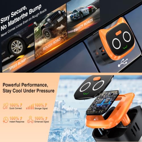 2 in 1 Wireless CarPlay and Android Auto Adapter, Easy Setup Plug and Play, Fast Seamless Use Supports 1000+ Cars with Built-in Wired Car Play/Android Auto Compact Design Car Adapter - color: Orange