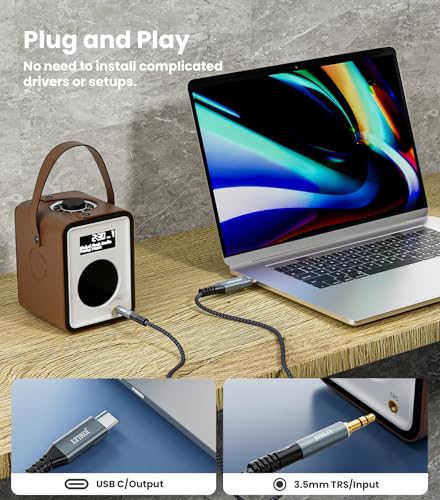 USB C to Aux Type C to 3.5mm Headphone Car Stereo Cable, 3.3FT - size: 3.3ft