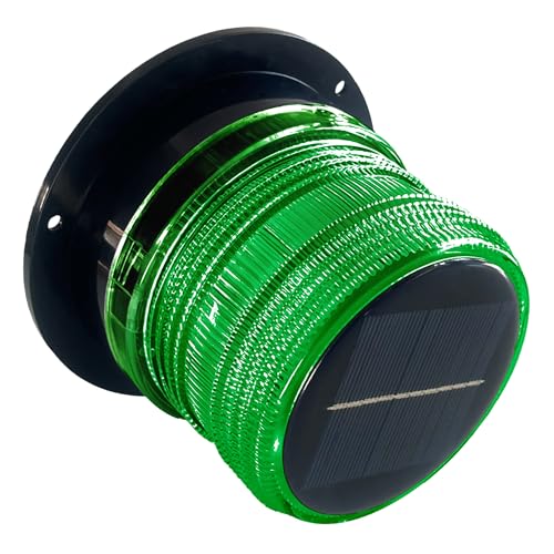Cloud Fire Solar Strobe Light for Boat Yacht, Green - color: Green