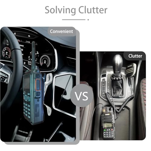 2-Pack CB Mic Hanger Clip for Car Radio Handheld Microphone Silver - size: 2 Pieces