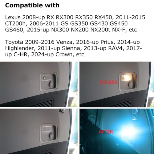 iJDMTOY LED Trunk Cargo Area Light for Toyota and Lexus - style: Aqua Ice Blue