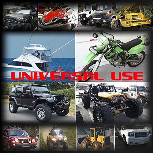 2 Pods LED Rock Lights, Ampper Waterproof LED Neon Underglow Light for Car Truck ATV UTV SUV Offroad Boat Underbody Glow Trail Rig Lamp (Red) - color: Red, size: 2 Pods