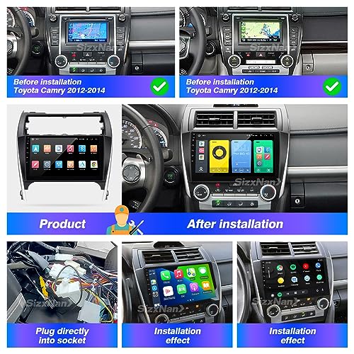 for Toyota Camry 2012 2013 2014 Radio Stereo Wireless Carplay Auto - color: 4GBRAM+64GBROM