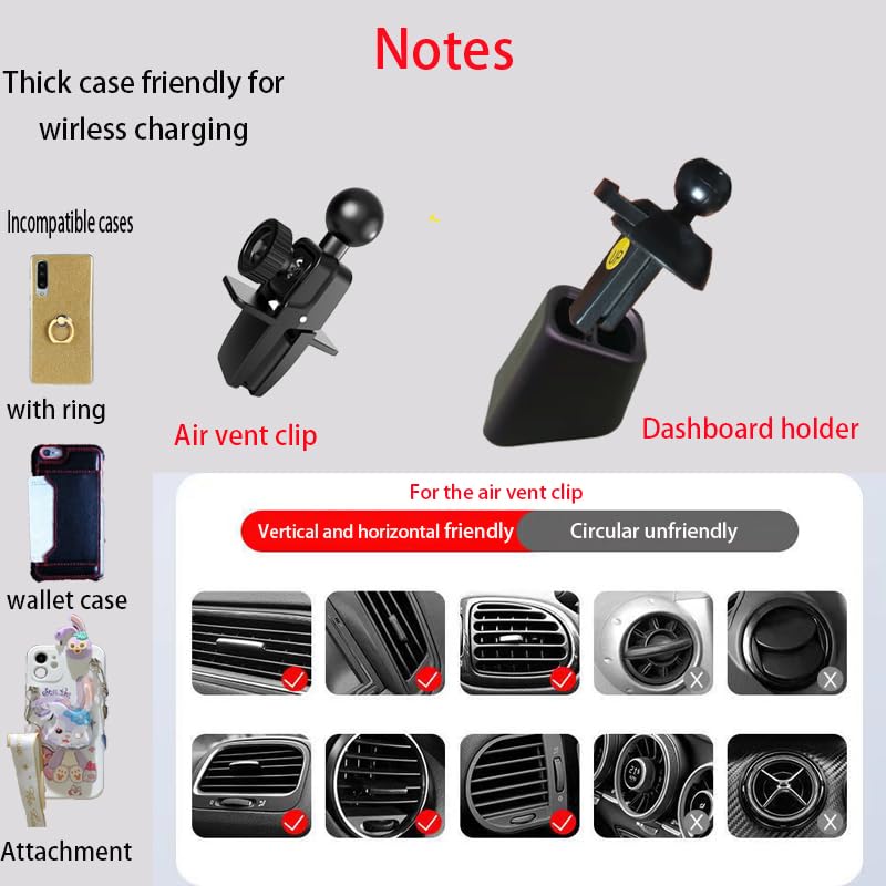 Universal Wireless Car Charger Mount, Auto-Clamping 15W Rechargeable, Air Vent Dashboard, for iPhone Samsung Andriod Phone,Cute Deer Design on Dashboard and Air Vent