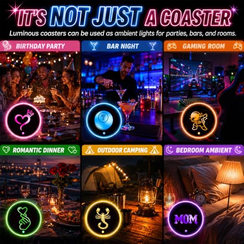Love Butterfly Car LED Cup Holder Lights Vibration Sensor Cups Coasters - color: Love Butterfly