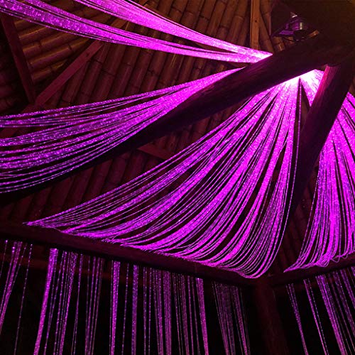 AZIMOM 450pcs 0.03in 13.1ft PMMA Plastic Fiber Optic Curtain Waterfall Light Cable Flash Point Fiber Optic Strands Side Glow Optical Fiber Hanging Strings - size: 450pcs*0.03in*13.1ft