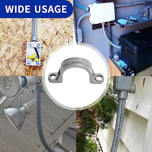 (30 Pack) Yariwiz 3/4 inch Plastic PVC Flex Electrical Conduit Strap Clamp Fittings - style: 3/4" Strap-30 Pack