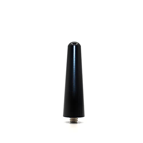 Universal Car Antenna Replacement Short 2 inch AM/FM Roof Mount Car Radio Antenna Mast, Aluminum Antenna with M4 M5 M6 Threaded Adapter (2 inch) - size: 2 inch