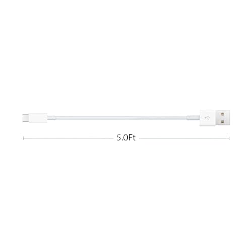 AHDFWI 2 Pack iPhone 15 Carplay USB Cable for iPhone 16E 16 15, 15 Pro Max, 15 Plus, iPad Pro 12.9/11, iPad 10 Generation, iPad Air 5 4 Generation, Mini 6 Generation Fast Car Charger Charging Cable - color: White, size: 5 Feet, style: 2 Pack